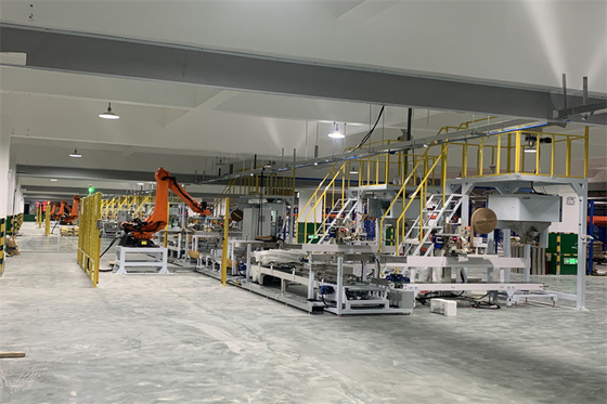 PLC Control Stacking Weighing Packaging Machine شبه تلقائي للبلاستيك بيليه